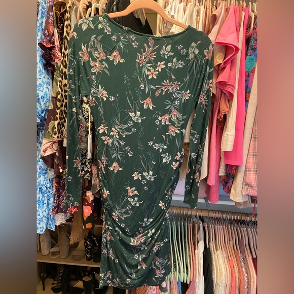 Jessica Simpson Forest Green Floral Maternity Dress - Picture 2 of 5